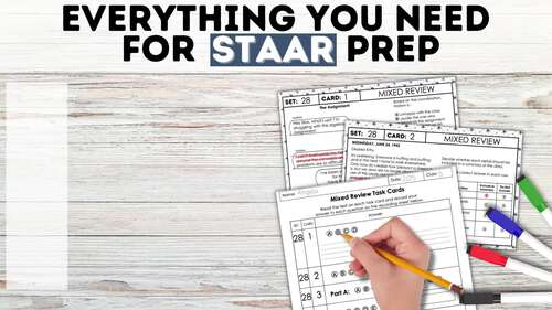 STAAR Reading Task Cards ELA STAAR Review Day Before STAAR Activities ...