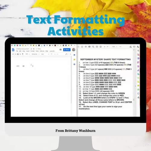 FLASH DEAL: Text Formatting Activities for Typing & Word Processing ...