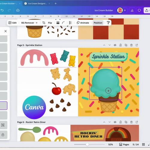 Ice Cream Builder | Build Your Own Shop Activity | Printable Ice Cream ...