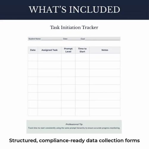 Executive Function Goal Tracking Sheets | IEP Data Collection Forms | K ...