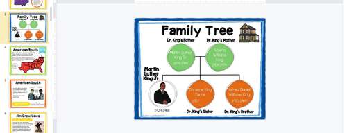 Martin Luther King Jr. Presentation with Digital and Printable Guided Notes
