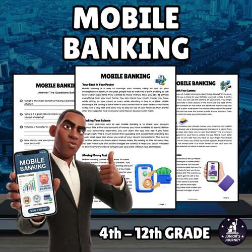 Mobile Banking | Financial Literacy | Reading Comprehension | Worksheet