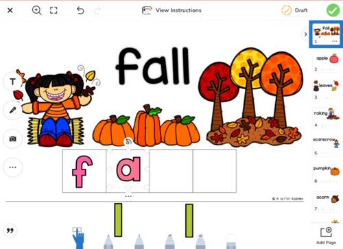 Fall Word Scrambles DIGITAL | Distance Learning by A is for Apples