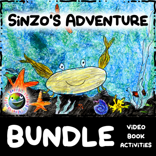 Preview of Kids Stories BUNDLE - "Sinzo's Adventure" - Video, Book & Activities
