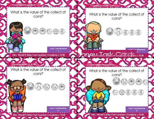 Money Task Cards: Counting Money to One Dollar | TpT