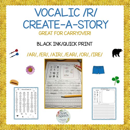 Preview of Speech Therapy Carryover: VOCALIC /R/ CREATE-A-STORY
