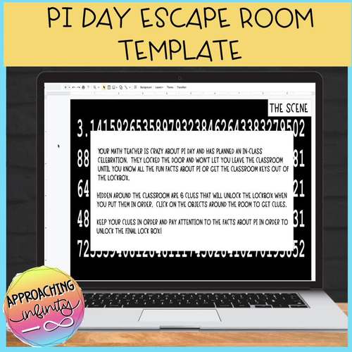 Pi Day Digital Escape Room TEMPLATE for personal use only TpT