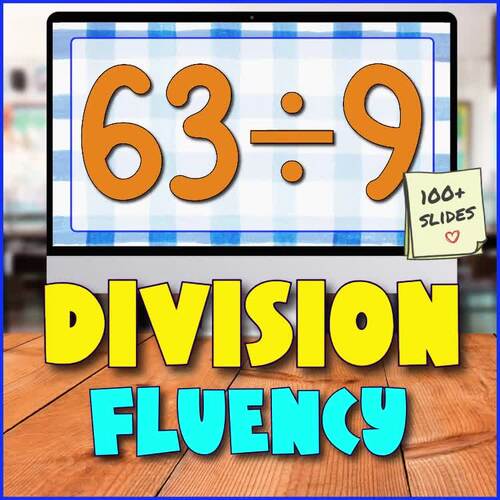 Division Fact Fluency Digital Slides 100+ Practice Problems with Brain ...