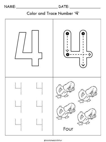 Number Tracing Worksheets, Preschool Math, Beginning Math, Counting, T ...