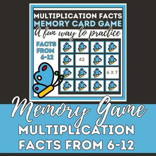 Multiplication Memory Game (6-12): For Math Centres and Early Finishers