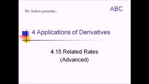 Related Rates (Advanced)