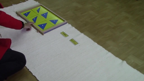 Preview of Montessori Geometric cabinet First drawer (Triangles)