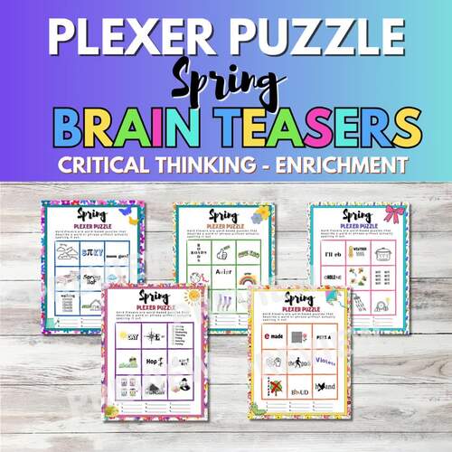 Spring Word Plexer Brain Teasers | GT Logic & Critical Thinking Puzzles ...