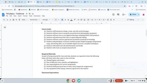 Yearbook Syllabus Templates and Student/Parent Information Card - Ready ...