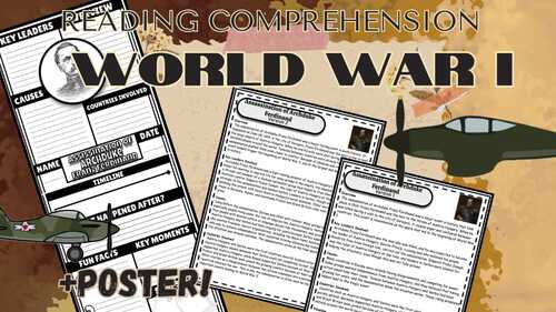 World War I Reading Comprehension: 8 Key Events & Poster Activity
