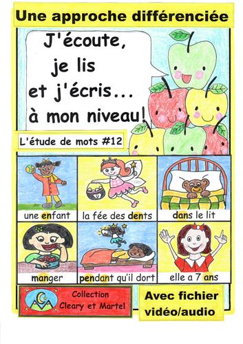 Preview of J'écoute, je lis et j'écris...à mon niveau#12- French-Tooth Fairy- le son "an"