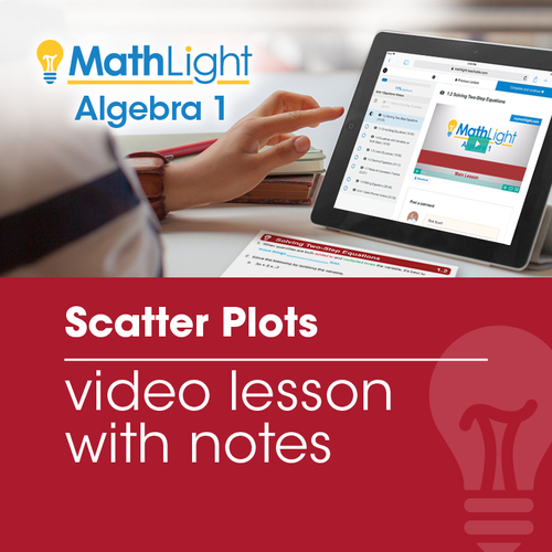 Preview of Scatter Plots Video Lesson with Guided Notes