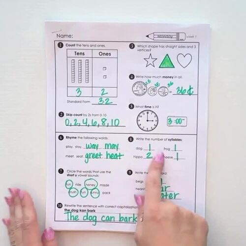 Going into 3rd Grade Summer Packet | Math & ELA review activities | NO PREP