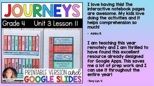 Journeys 4th Grade Unit 3 BUNDLE: Interactive Supplements 2014/2017 ...