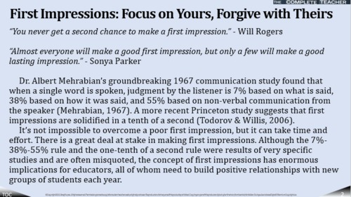 Preview of COMPLETE TEACHER Lesson 2 First Impressions - Focus on Yours Forgive with Theirs