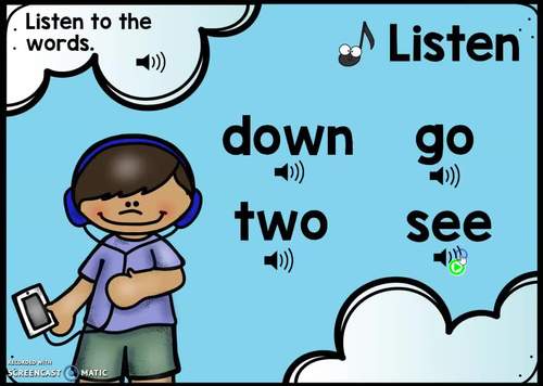Pre-Primer Sight Word Activities Boom Cards Set 4 by Terrific Teaching ...