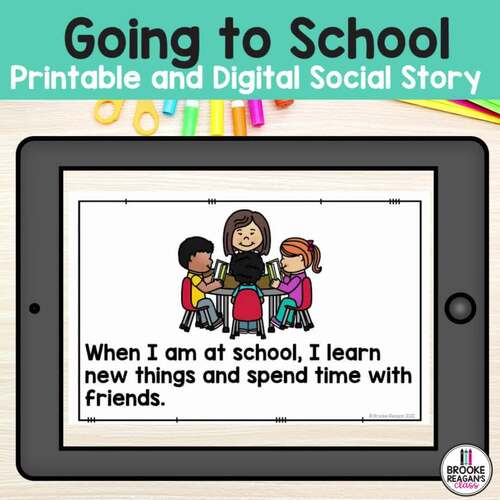 Social Story: Going to School - Goal Reward Chart for Attendance