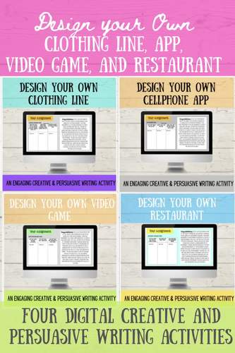 Design Your Own Digital Bundle Creative And Persuasive Writing