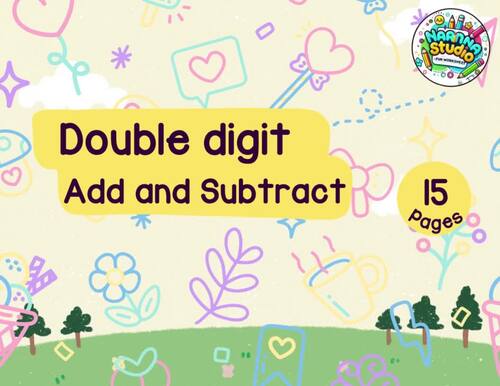 Double Digit Addition and Subtraction Color by Number - Vehicles Themed