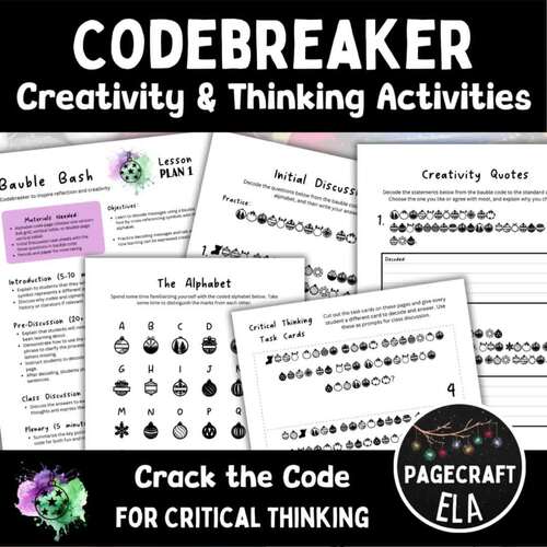 Creativity Codebreaker Tasks | Bauble-Themed Crack the Code Cryptogram ...