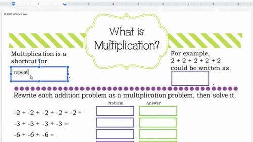 Multiplying and Dividing Integers Notes and Practice by Wilcox's Way