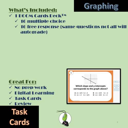 Linear Graphing Real Life Algebra 1 BOOM Task Cards by Grasshopper ...