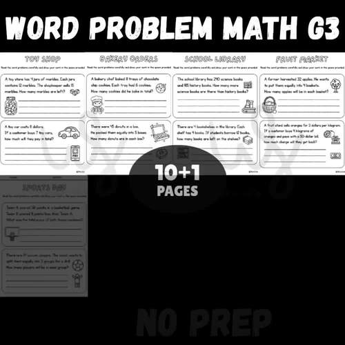 Grade 3 Math Word Problems Worksheets | 3rd Grade Multi Step Problem Solving