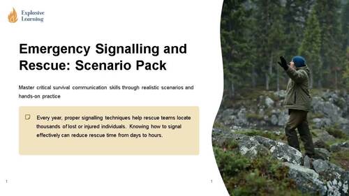 Emergency Signalling and Rescue: Scenario Pack Lesson Grades 4-12 PPTX ...