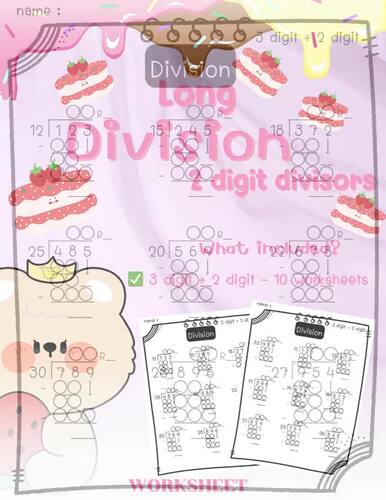 Long Division with 2 Digit Divisors : Comprehensive Practice 5th grade ...