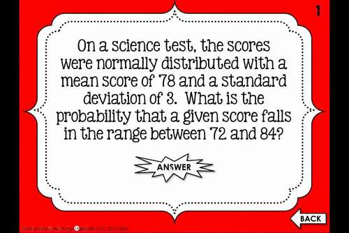 Normal Distribution | Bingo Game