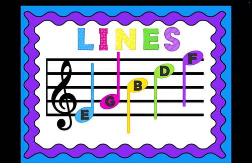 Spaces & Lines Treble Clef Posters by Michelle Venneri | TPT