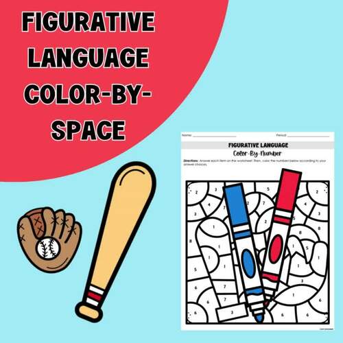 FIGURATIVE LANGUAGE_COLOR-BY-SPACE by Kirk's Klassroom | TPT