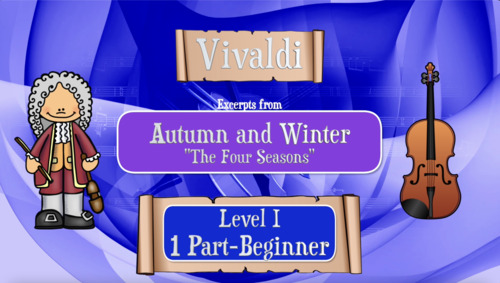 Preview of Vivaldi-Play Along (Level I)-For Classroom Percussion