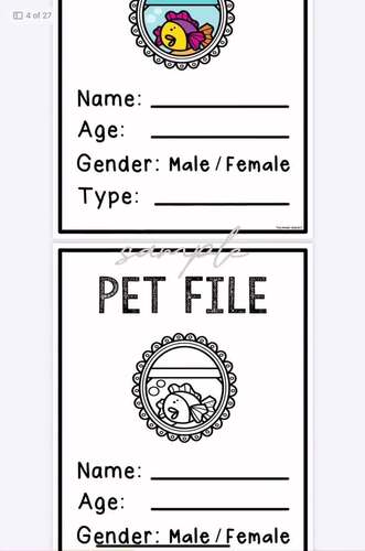 Pet Files - Buying a Pet Role Play Fun Activity Sheets for Kids ...