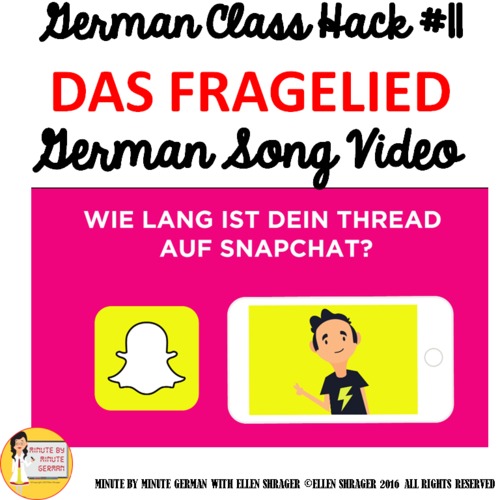 Preview of 11_German Class Transition Video "Questions" "Das Fragelied" for CI TPRS  90% TL