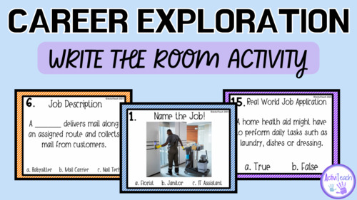 Preview of SUPER EASY Career Exploration Activity: Write the Room | Special Education Jobs