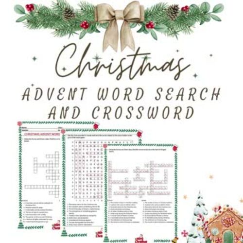 Christmas Advent Wreath Word Search and Crossword 8 Huge Diversified Puzzles