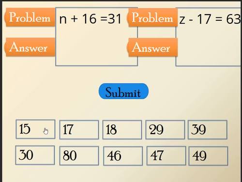 1 & 2 Step Equation - Bundle - Drag & Drop - Digital Activity Practice