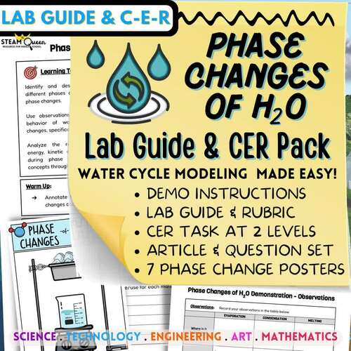 Phase Changes Water Cycle Demo Lab CER Task Middle School Condensation