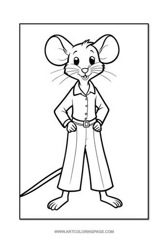 Mouse Coloring Page for Kids Vol 5: Mouse at Work coloring pages
