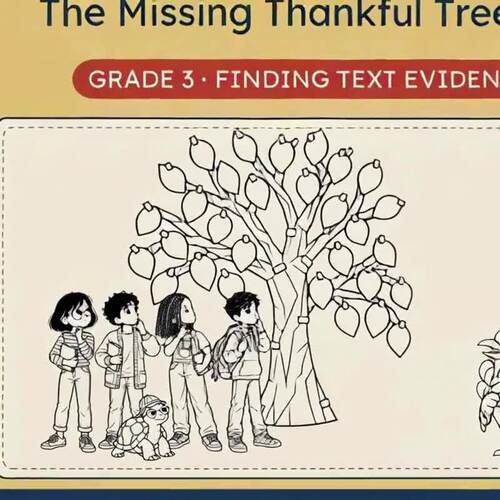 Thanksgiving Reading Comprehension Mystery 3rd Grade Finding Text Evidence