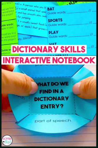 Dictionary Skills Interactive Notebook by Glitter in Third | TpT