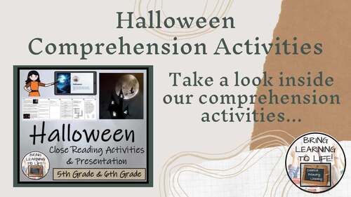 Halloween Close Reading Passage & Comprehension Activities | 5th–6th Grade