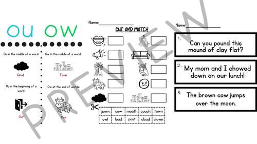 -OU/-OW Decodable Reader | Reading Fluency Passages by Grow With Beck