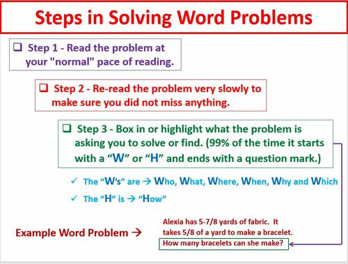 Preview of Math 1 - Unit 1 - Lesson 2 - 7 Steps in Solving Word Problems Video & Worksheet